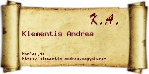 Klementis Andrea névjegykártya